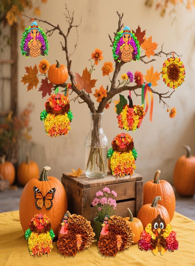 ام ال او ال ام مجموعة أدوات فنية وحرفية من 12 قطعة لعيد الشكر من MLOLM - مجموعة أدوات وخز الديك الرومي - مجموعة فنية إبداعية يمكنك صنعها بنفسك من الفوم لتزيين القماش - مشروع فني لحفلة عيد الشكر وحصاد الخريف - Image 5